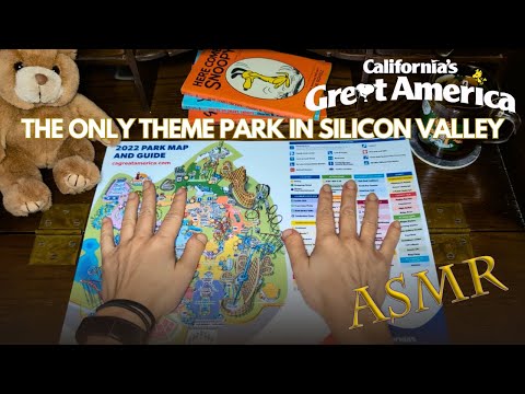CA Great America Spring 2024 🐻 ASMR Soft Spoken 🎢 Roller Coaster Sounds ✨ Amusement #ASMR