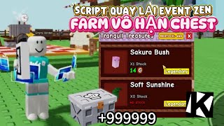 hướng dẫn hack grow a garden với script quay lại event zen và farm vô hạn chest