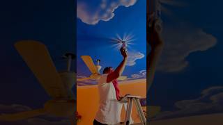 Sky 🌌 Blue Ceiling painting design #shorts #trending #art