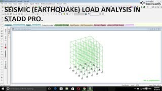 Seismic (earthquake) load analysis in stadd pro v8i .