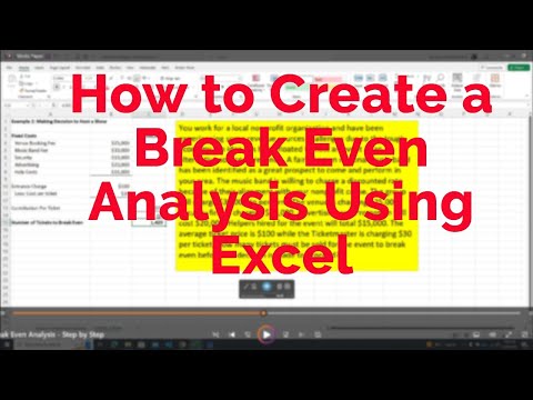 Break-Even Analysis Using Excel: Step by Step Tutorial