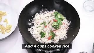 NuWave Mosaic Induction Wok - How To Cook Chicken Fried Rice
