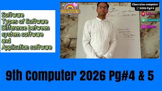 9th class new computer Book 2026 || Software and its Types Pg#4 & 5