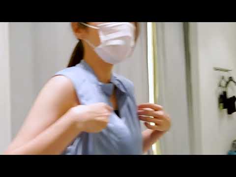 線が浮き出るワンピを試してみたら｜Try on haul a sleeveless dress that shows the underwear line in the back style.