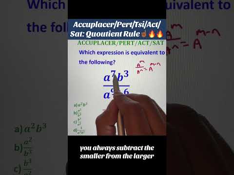 Accuplacer/Sat: Can you simplify with the quotient rule? #maths #quotientrule ☝🏾🔥🔥🔥