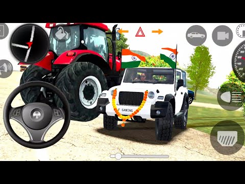 LIVE 🟡 MODIFIED MAHINDRA WHITE THAR 🇮🇳 INDIAN DRIVING CAR || ok google Thar Games || Indian 🇮🇳👿