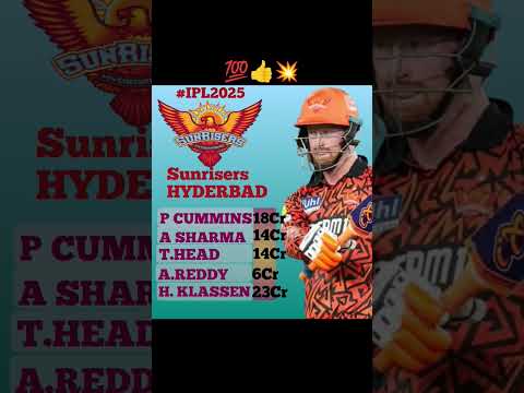 Why Sunrisers Hyderabad Will Be Even Worse In 2025 #youtubeshorts#shorts#video ipl auction