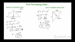Geometry – 7.1 Pythagorean Theorem and Its Converse