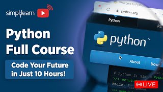 🔥 Python Full Course | Python Programming Training On 🔴LIVE | Python | 2026 | Simplilearn
