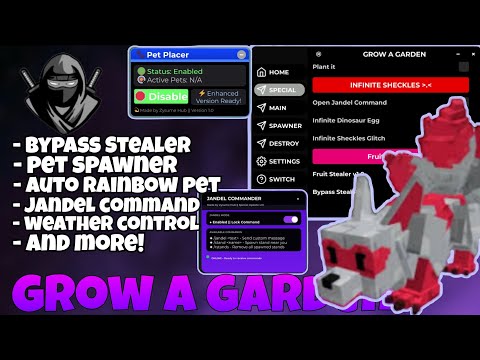 🌱 Grow a Garden Script (2025) | Pet Spawner, Jandel Command, Auto Rainbow & More OP