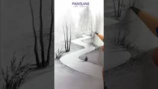 Pencil Art Practice with Easy Scenery Art #shorts #art #drawing
