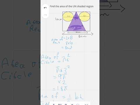 Area of an unshaded region: Tricky Question Solved #maths #mathematics #area