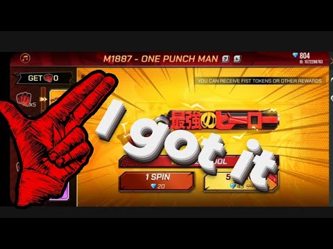 How to get one punch man m1887 skin | free fire new m1887 skin | m1887 one spin trick | New m18 skin
