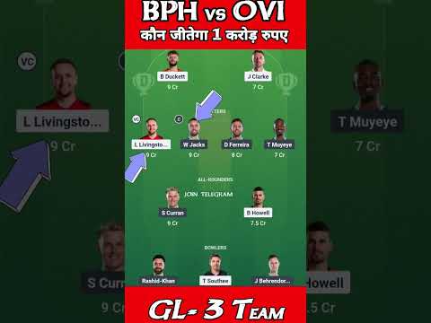 BPH vs OVI Dream11, BPH vs OVI Dream11 Prediction, Birmingham Phoenix,The Hundred #dream11prediction