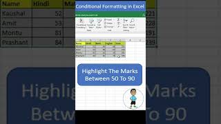 Between Conditional Formatting in excel #excel #exceltutorial #conditionalformatting #exceltips