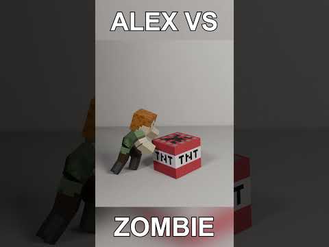 Alex VS Zombie, Minecraft Animation