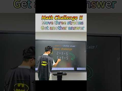 Follow-up: Move three strokes and get a different answer!#challenge #math #maths #mathchallenge
