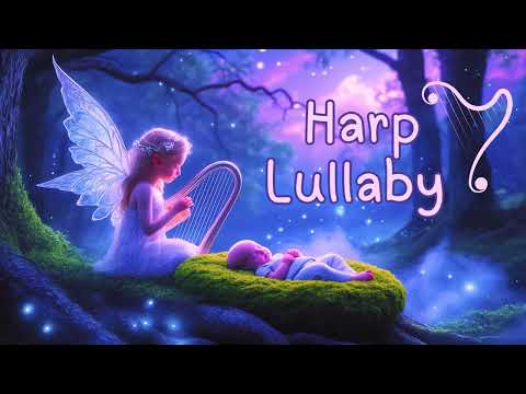 Harp Lullaby 🌌 Soothing Night Music for Babies & Toddlers | Relaxing Sleep Sounds