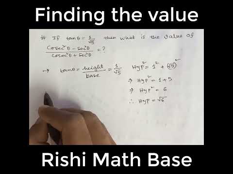 Trigonometry Basics: A Quick & Simple Solution, Rishi Math Base, #shorts #youtubeshorts #120825