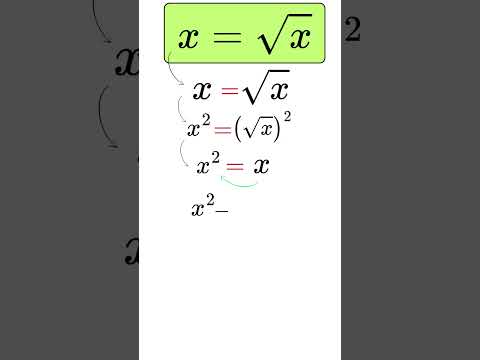 Solve For x | x = root(x) ? | Tricky Problem! |  #maths #timeexploration #mathematics