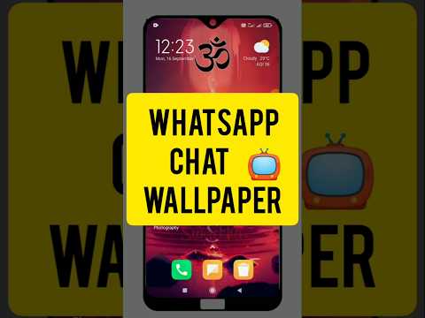 WhatsApp chat screen wallpaper// whatsapp chat par photo kaise lagaye📺😱🔥🔥#shorts #walpapper #tanding