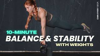 15 Min. Balancing + Stability Routine w/ Weights For Runners & Athletes | Perform Better Injury-Free