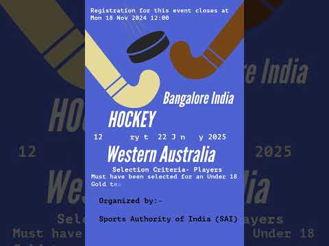 Hockey WA Invitational Under 25 Tour 2025 to India #hockey #upcoming