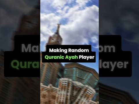 How to make Quran player #ramadan #coding