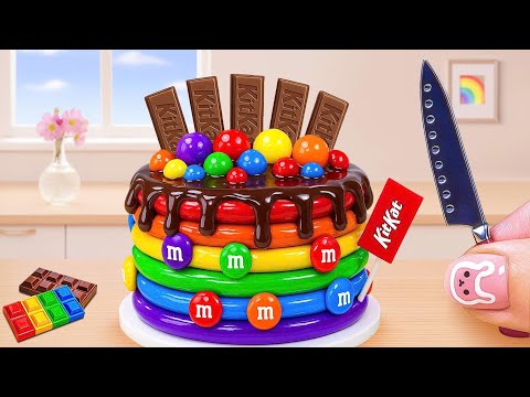 KitKat BITS vs RAINBOW KitKat | 1000+ Satisfying KITKAT Rainbow Cake Recipe