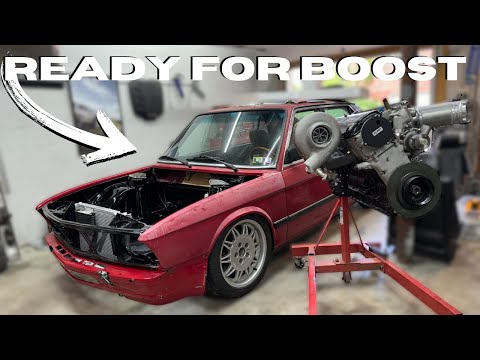 e28 is ready for its new Engine (front suspension install)