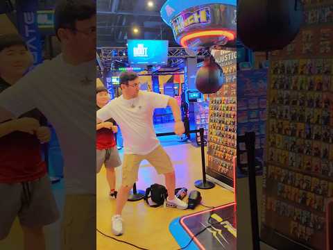 HOW STRONG YOUR PUNCH? 👊 Test it and Have FUN!! #shortsfeed #arcadechallenge