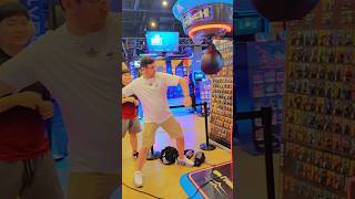 HOW STRONG YOUR PUNCH? 👊 Test it and Have FUN!! #shortsfeed #arcadechallenge