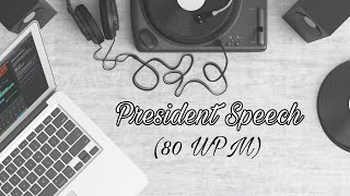 English Shorthand President Speech @80WPM