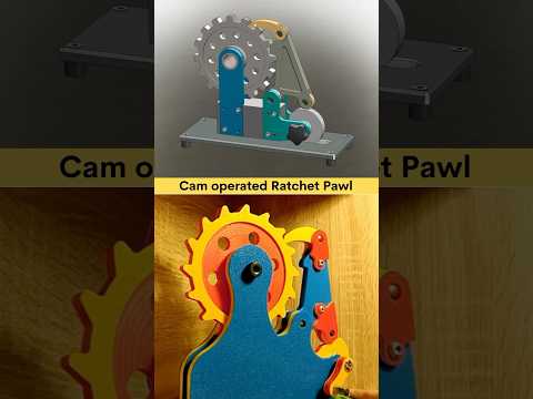 Can Operated Ratchet Pawl Mechanism ✅😍 #ddesign #cad #mechanism #engineer #mechanics