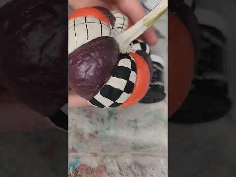 MacKenzie-Childs Style Painted Pumpkin For Halloween #pumpkinpainting  #diyhalloweendecor #fallvibes