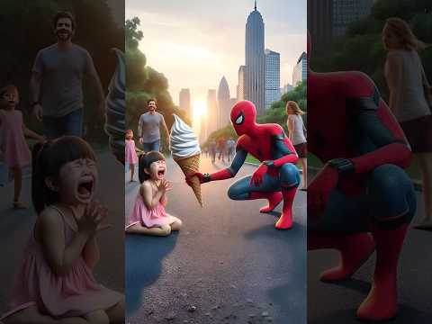 Spider-Man feels sorry for the little girl #avengers #sirenheadhulk #spiderman #coffindance