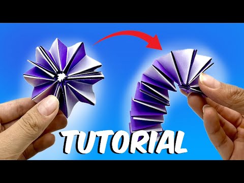 How to make a paper slinky😱😱😱