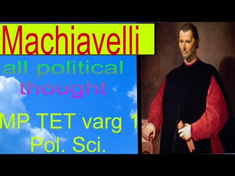 Machiavelli all political thought For MP TET Varg 1 political science #mptetvarg1 #machiavelli