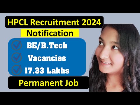 HPCL Recruitment 2024 | Without GATE | B.E l B.Tech Elegible | Detailed Notification Out | Chemical