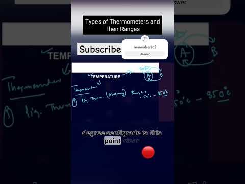 thermometers with their ranges #physics #physicsquestions #ncert #neetphysics #neet