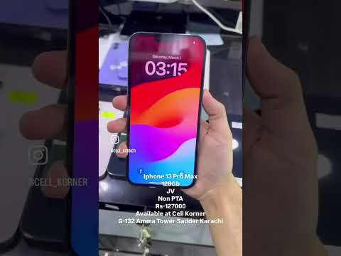 Iphone 13 Pro Max 128Gb JV Non PTA Rs127000 G132 Amma Tower Saddar Karachi #iphone  #iphone13promax