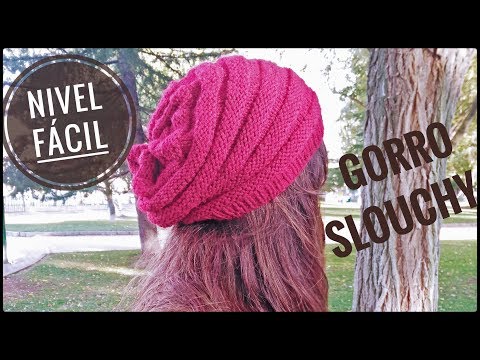 DIY - How to knit a fallen wool cap (Slouchy or Beanie). Easy level