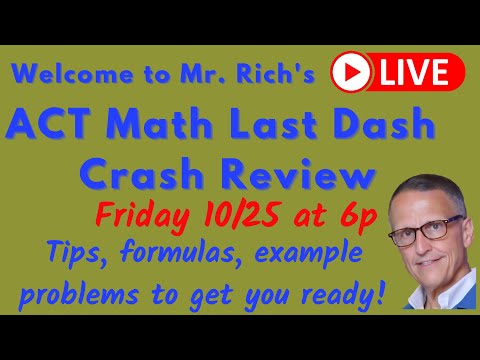 ACT Math Last Dash Crash Review!