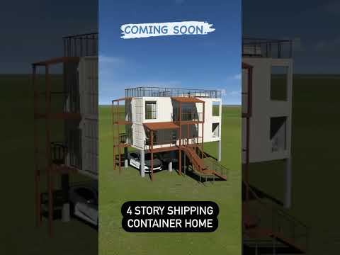 Unveiling our latest project: a 4-story container dream! 🏡 🌱✨ #ContainerHome #tinyhouse #design