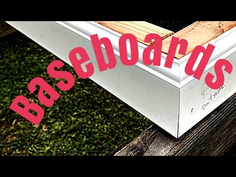 How to cut and install baseboards using a homeade jig!