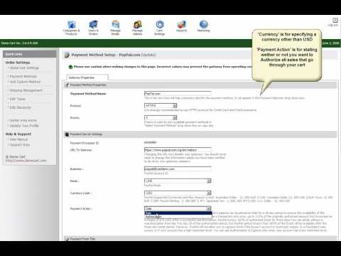 Pinnacle Cart: Setting Up PayPal Standard in Pinnacle Cart Shopping Cart