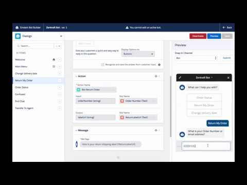 Salesforce Einstein Bot - self-service return shipping label