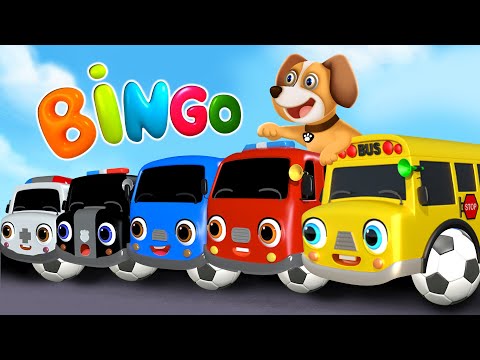 BINGO | Nursery Rhymes | Baby Song |  Dog &  3D Car Kids Songs | Baby Car Songs TV