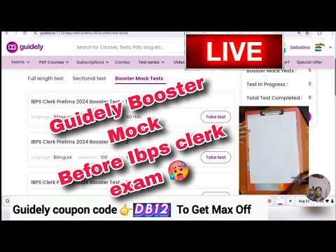 Guidely Ibps clerk mock test No 2| Ibps clerklive mocktest | Guidely Ibps clerk mock test
