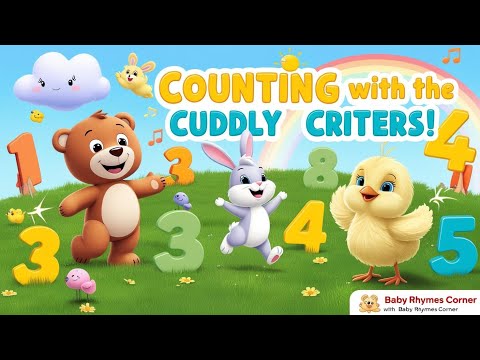 Counting With the Cuddly Critters!🐻🐰🐥#babyrhymes  #toddlercartoons   #cocomelon #babyshark #learning